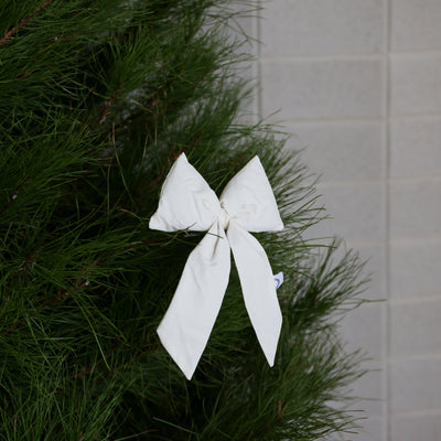 Christmas Tree Bow - Cream