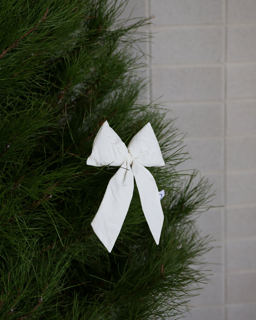 Christmas Tree Bow - Cream