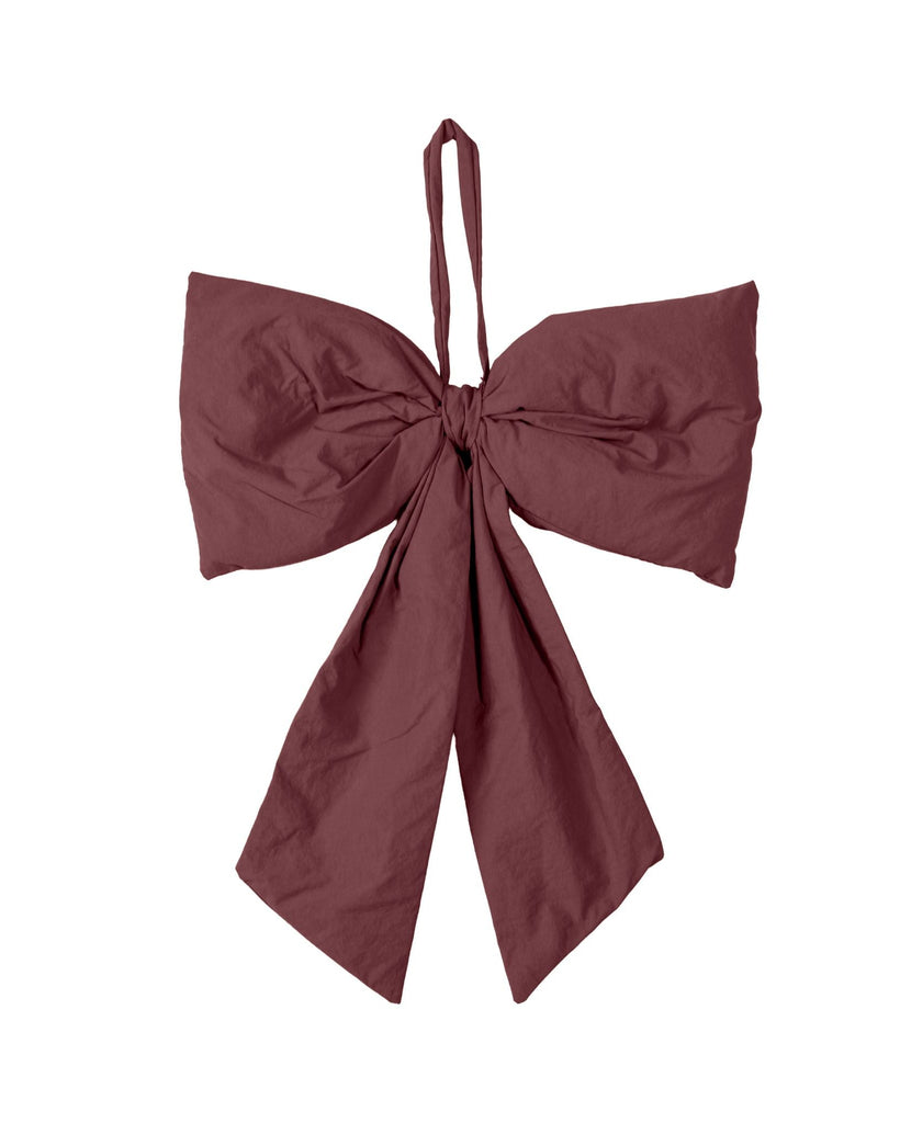 Hanging Bow Decoration - Burgundy