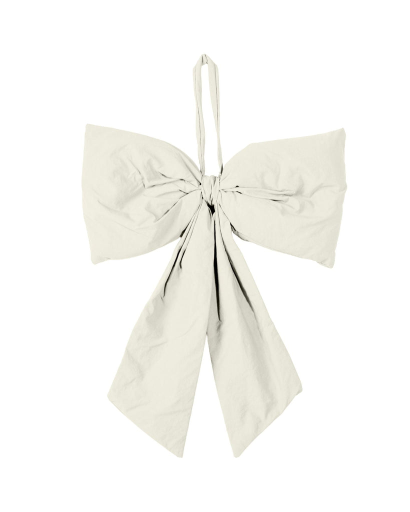 Hanging Bow Decoration - Cream