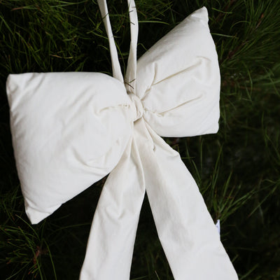 Hanging Bow Decoration - Cream