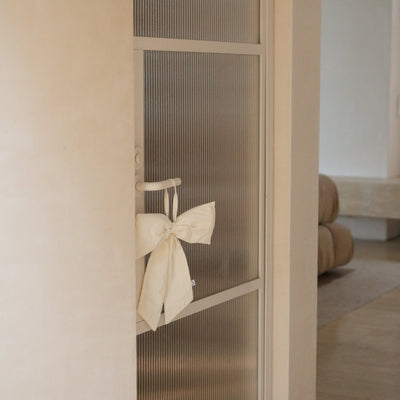 Hanging Bow Decoration - Cream