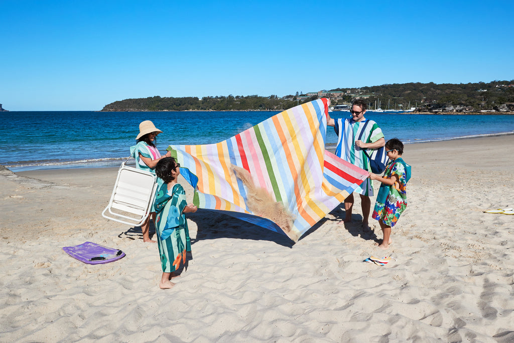 Quick Dry Beach Blanket - Candy Stripes