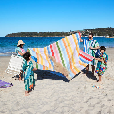 Quick Dry Beach Blanket - Candy Stripes