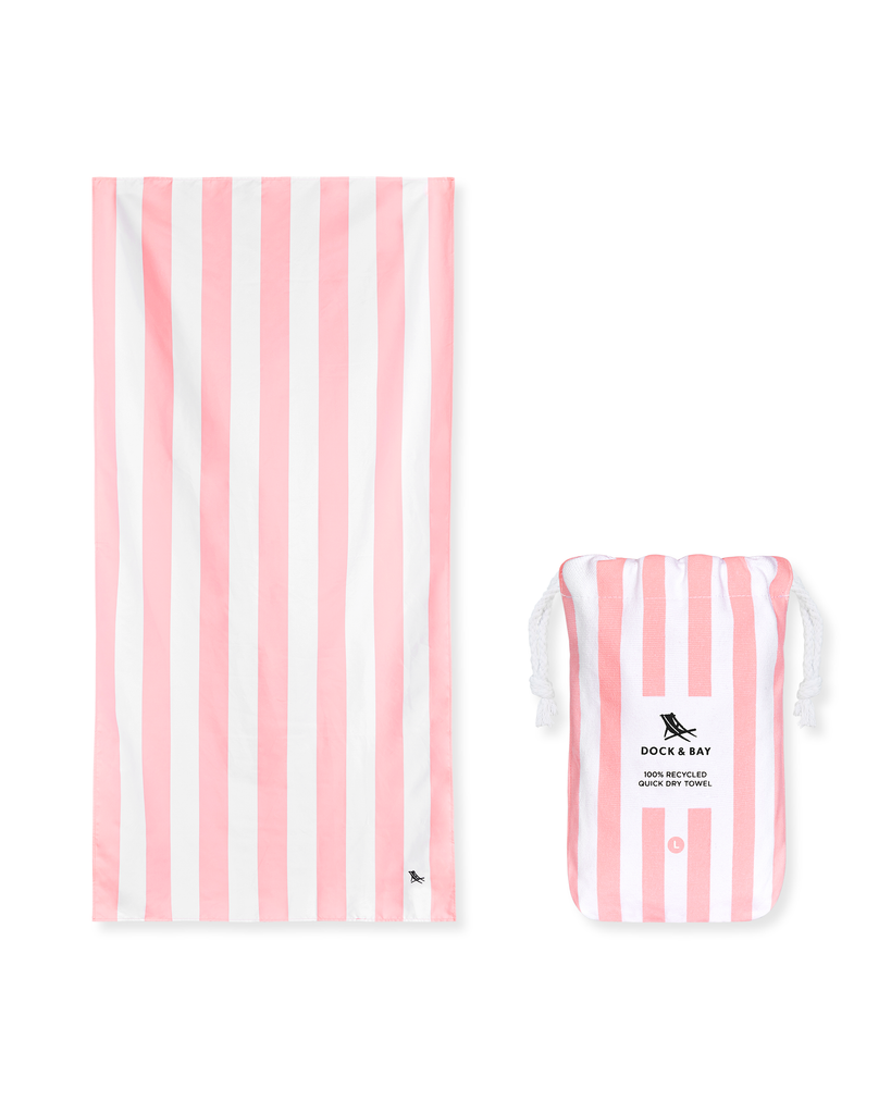 Quick Dry Beach Towel - Malibu Pink