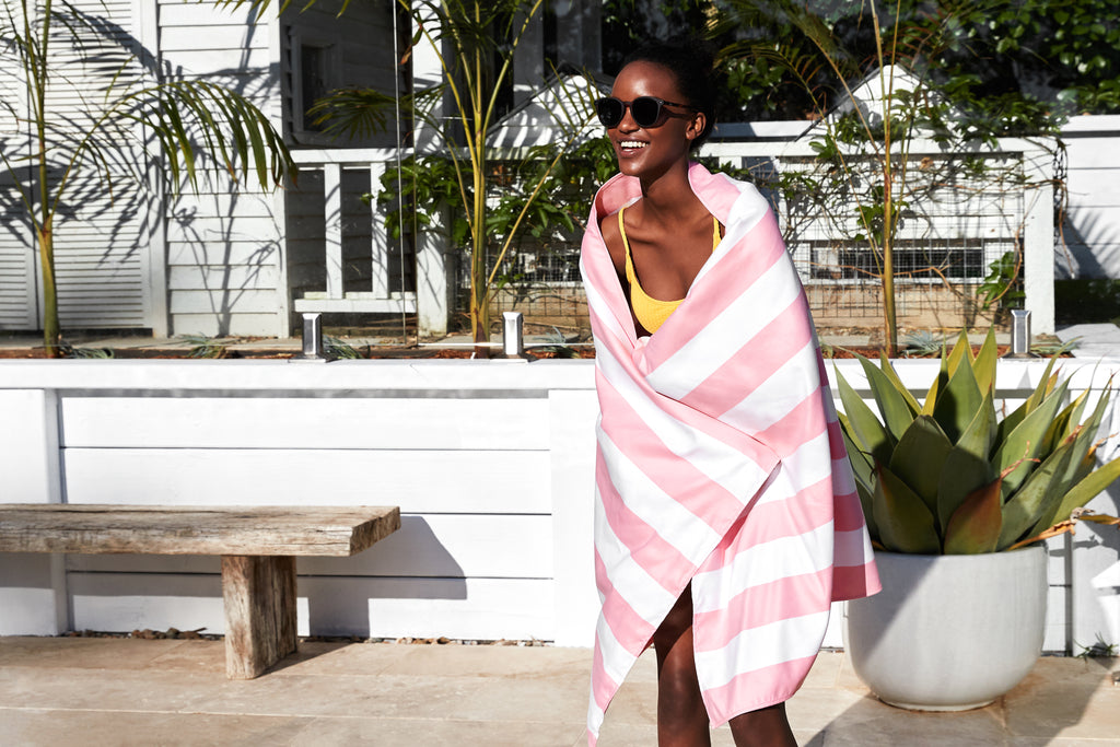 Quick Dry Beach Towel - Malibu Pink