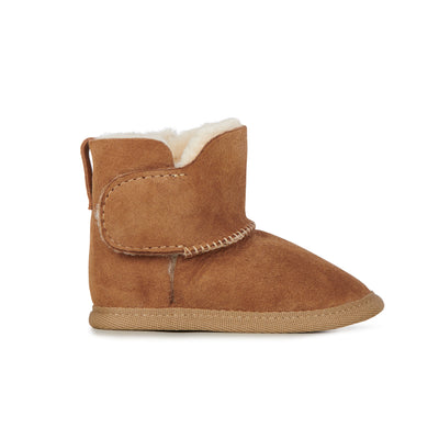 Platinum Baby Booties - Chestnut