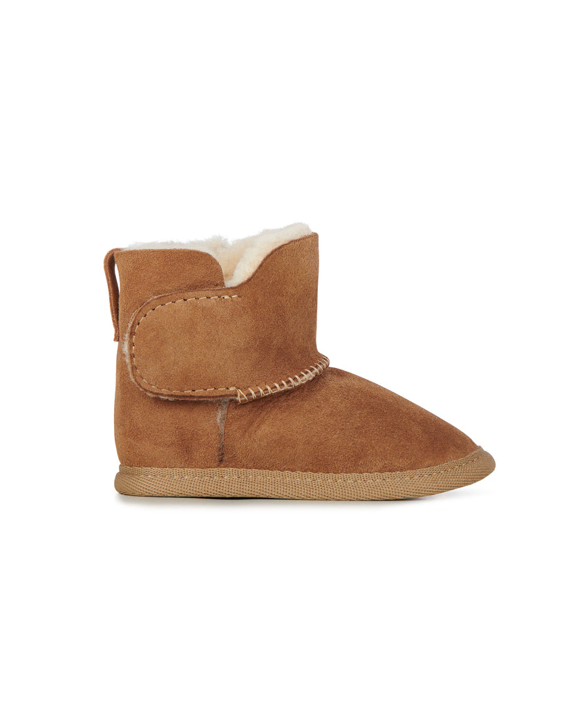 Platinum Baby Booties - Chestnut