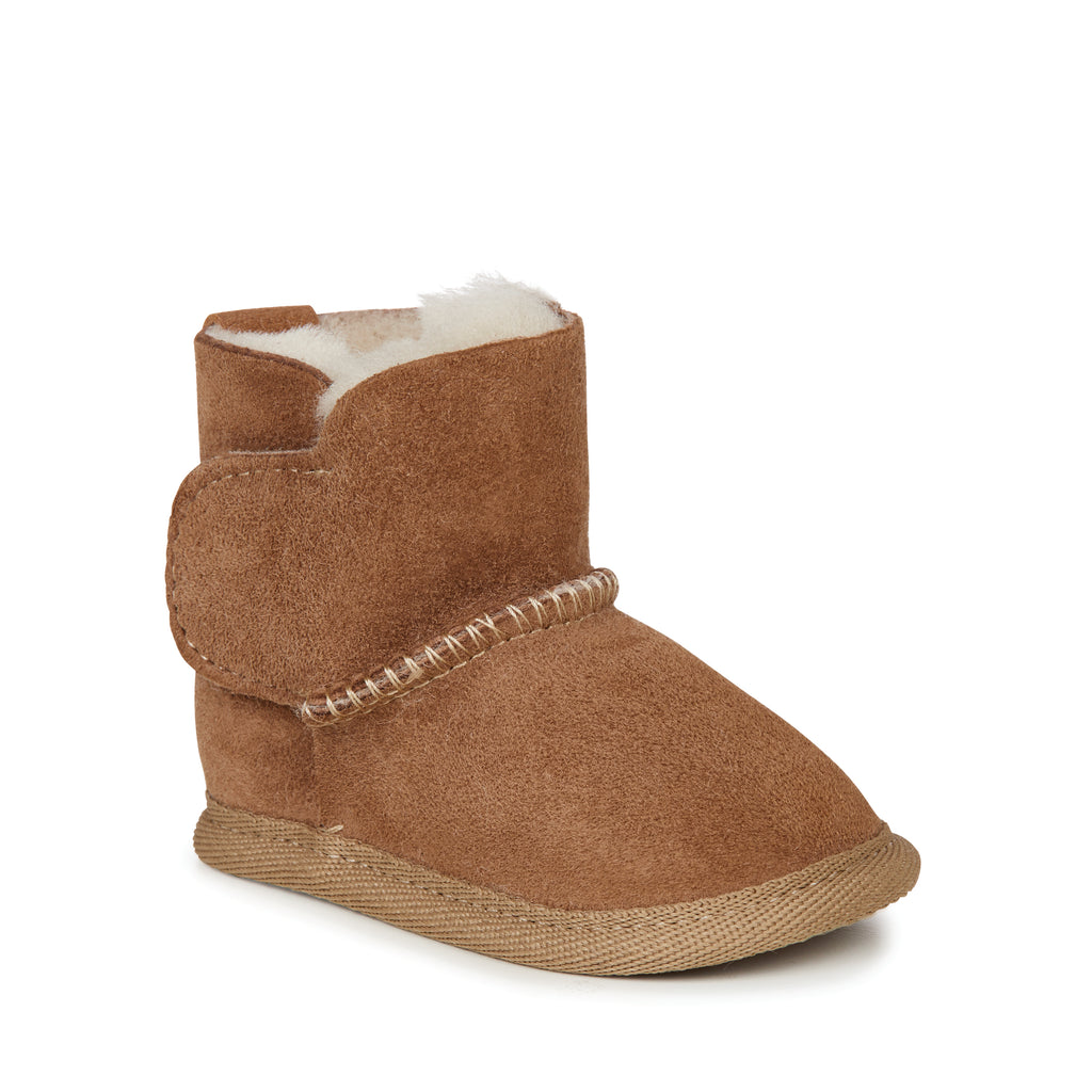 Platinum Baby Booties - Chestnut