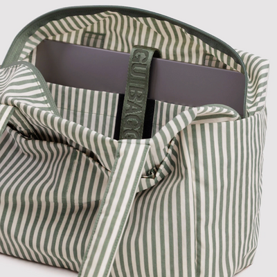 Everyday Cloud Bag - Sage Stripe