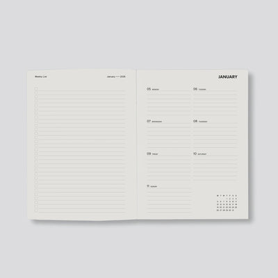 2026 Weekly Diary - Midnight