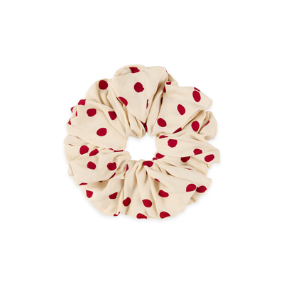 Oversized Scrunchie - Polka Red