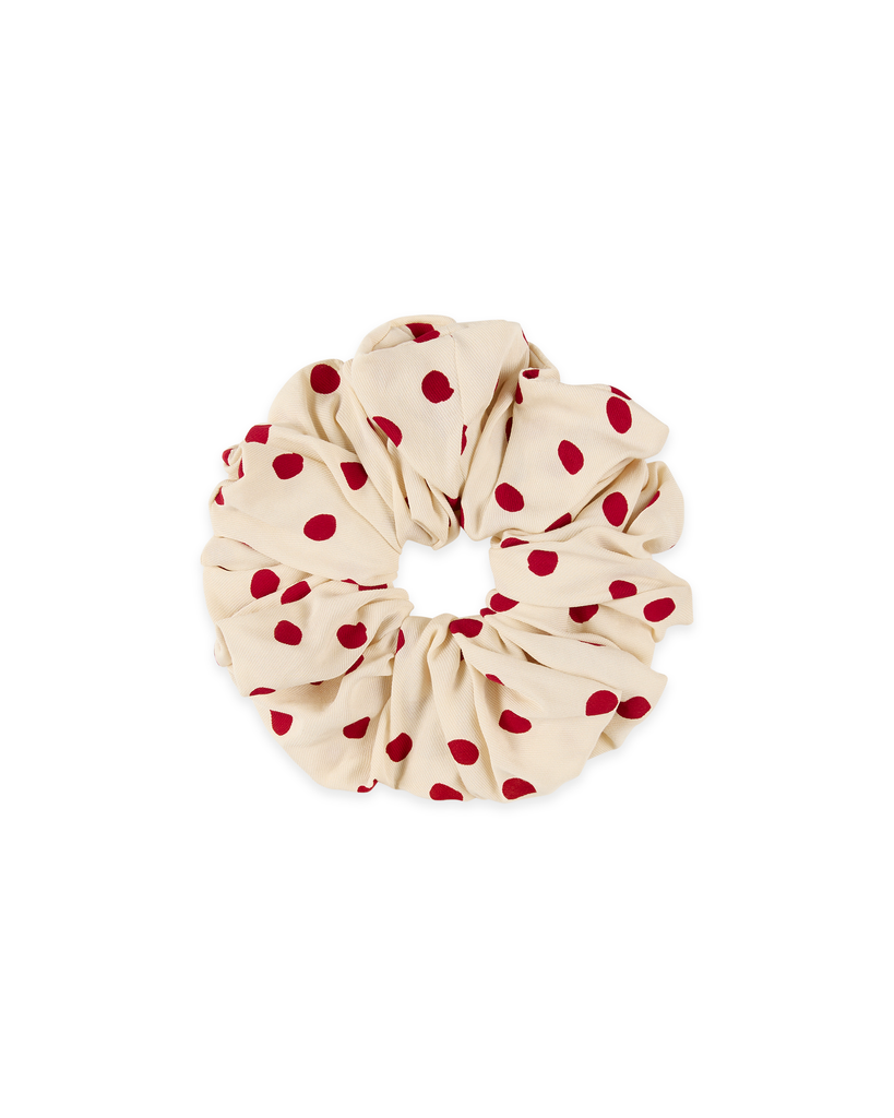 Oversized Scrunchie - Polka Red