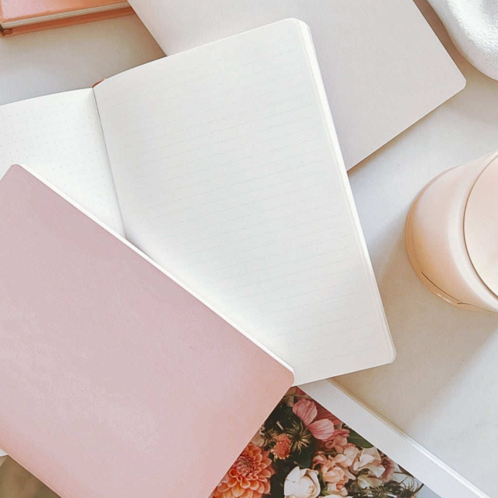 Vegan Leather Notebook - Blush