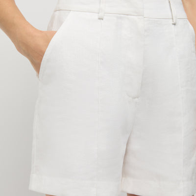 Ana Pinstitch Linen Shorts