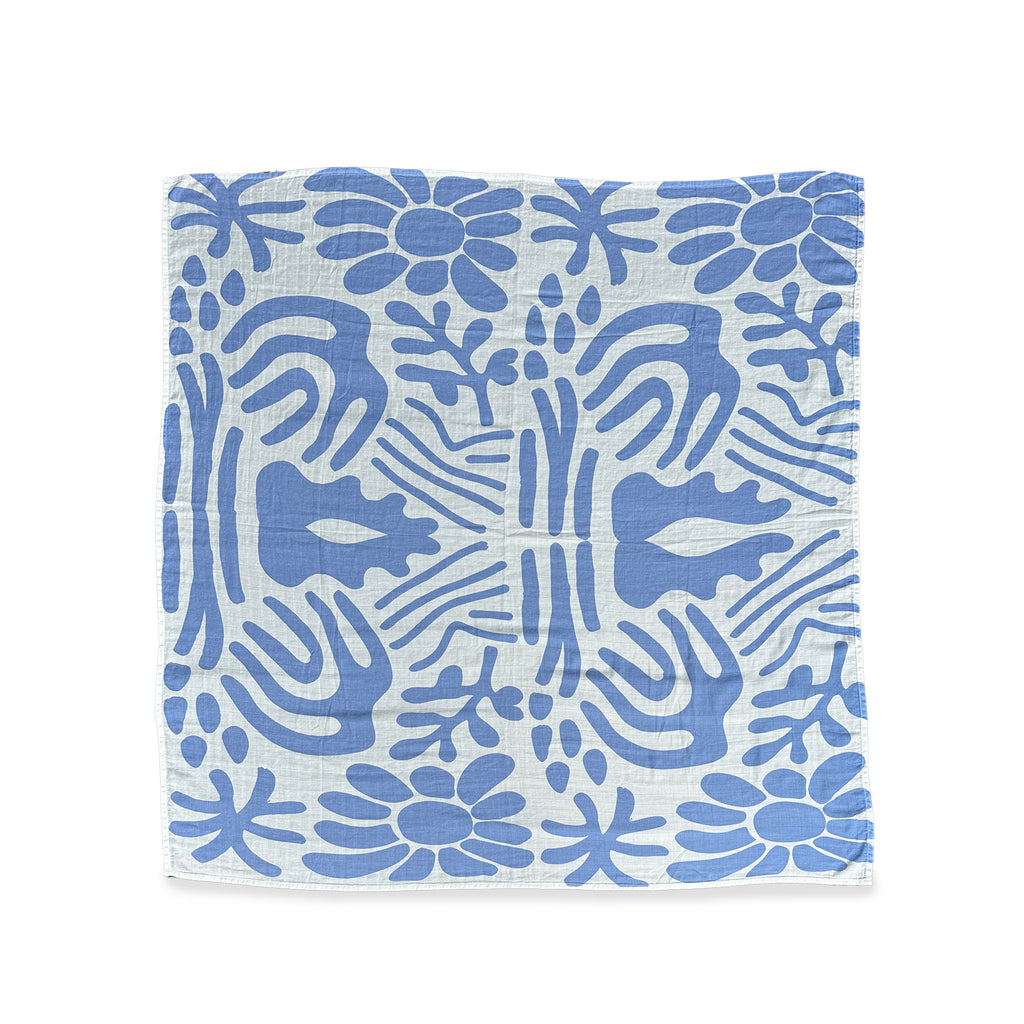 Holiday Baby Swaddle - Golden Blue