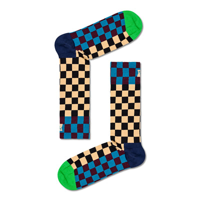 Checkerboard Socks - Navy