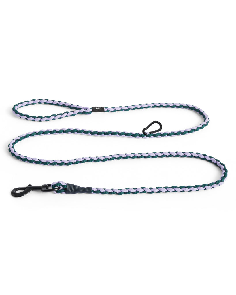 Braided Dog Leash - Lavender & Green