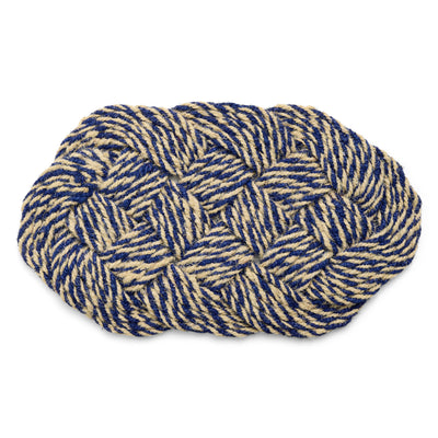 Coco Swirl Door Mat - Blue