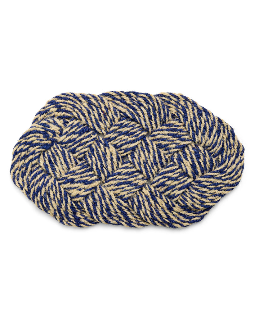 Coco Swirl Door Mat - Blue