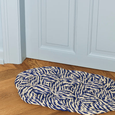 Coco Swirl Door Mat - Blue