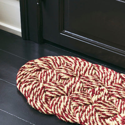 Coco Swirl Door Mat - Bordeaux
