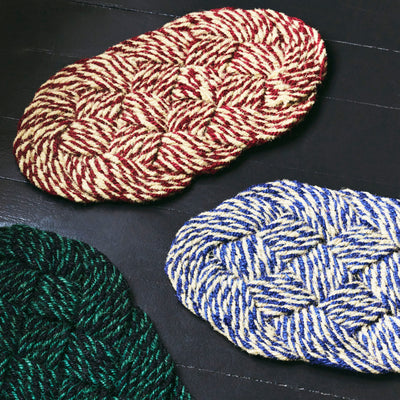 Coco Swirl Door Mat - Blue