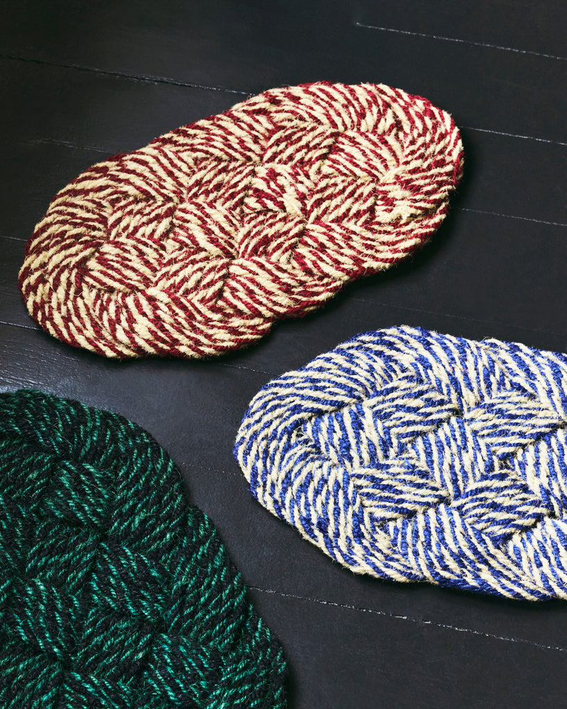 Coco Swirl Door Mat - Blue