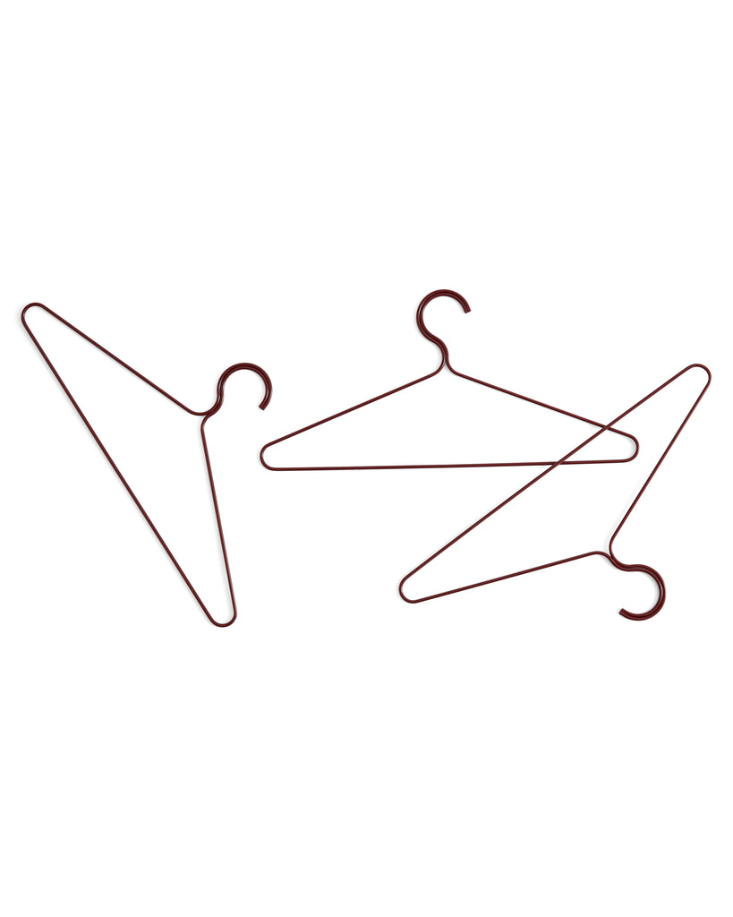 Colour Clothes Hanger Set - Maroon