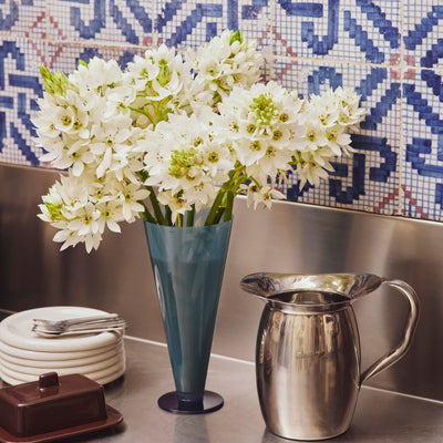 Conical Vase - Petrol Blue
