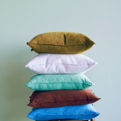 Linen Cushion - Olive
