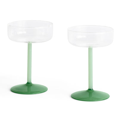 Tint Coupe Glass Set - Green