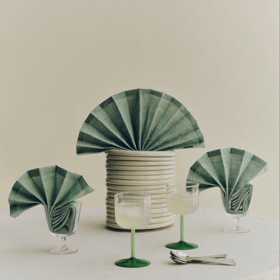 Tint Wine Glass Set - Green