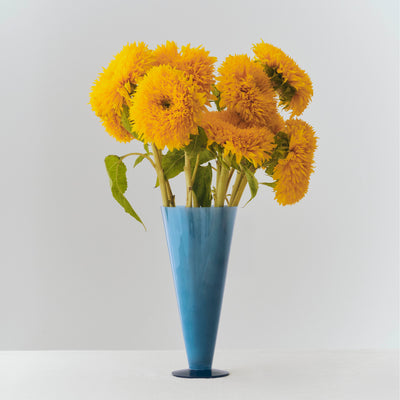 Conical Vase - Petrol Blue