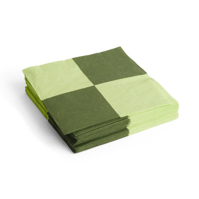 Green Check Dinner Napkins