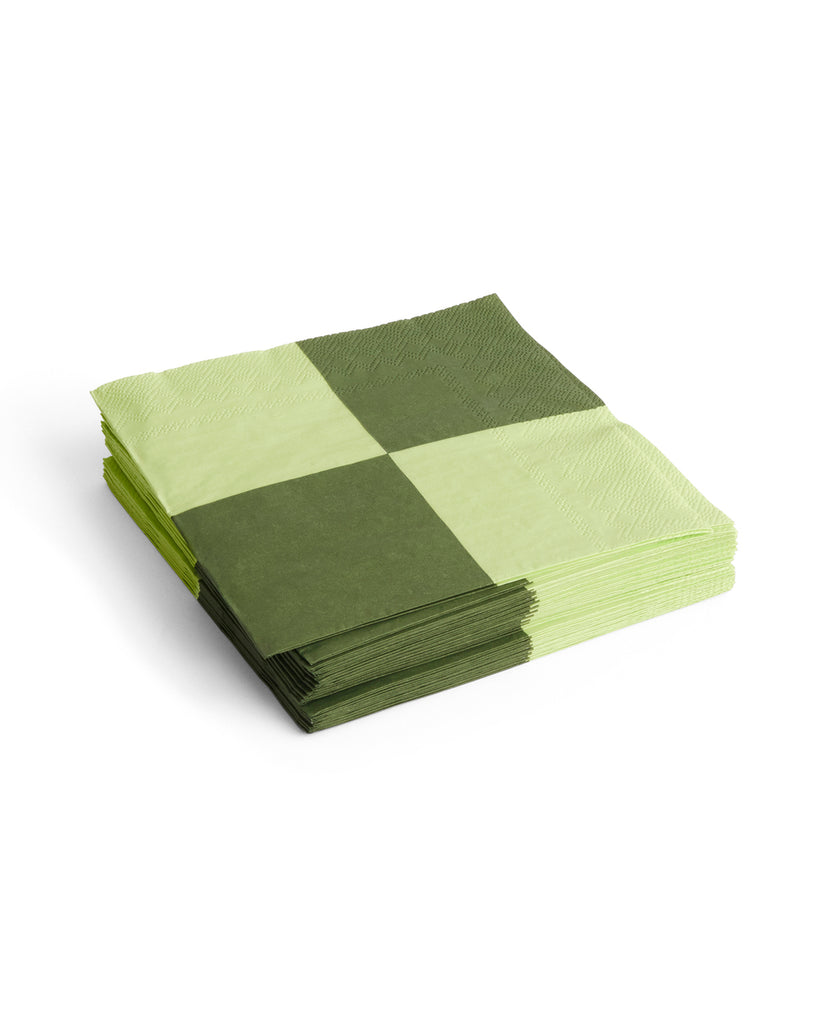 Green Check Dinner Napkins