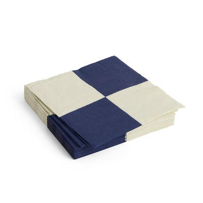 Navy Check Napkins