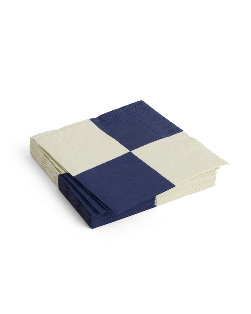Navy Check Napkins