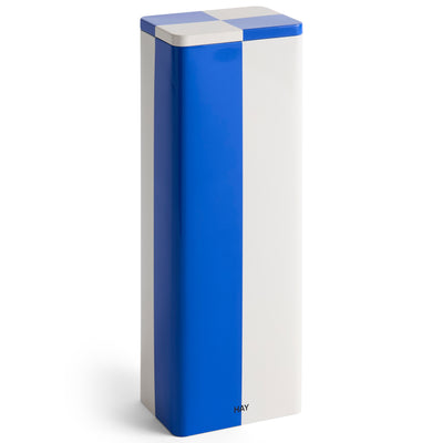 Slim Tin Container - Blue & White