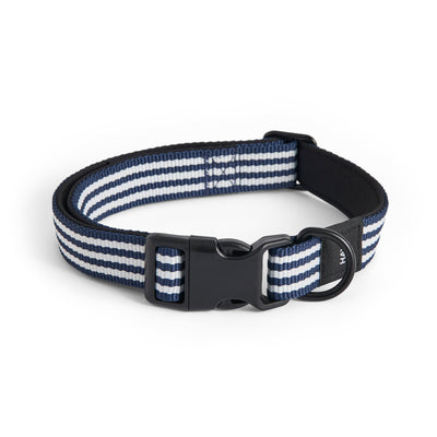 Stripe Dog Collar - Blue & White