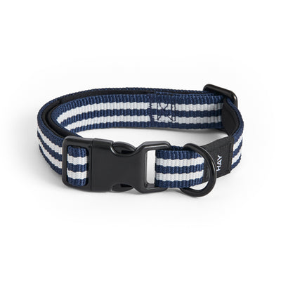 Stripe Dog Collar - Blue & White