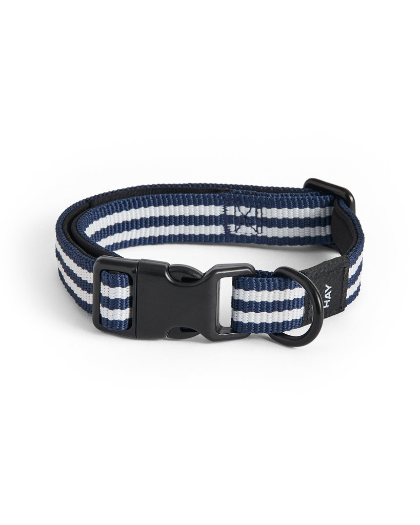 Stripe Dog Collar - Blue & White