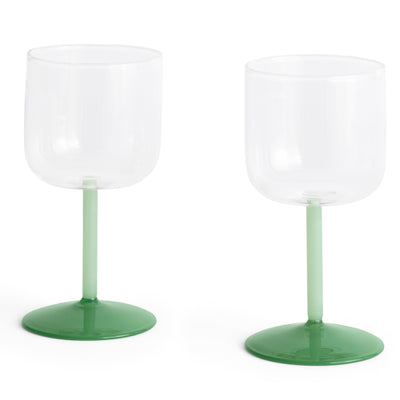 Tint Wine Glass Set - Green