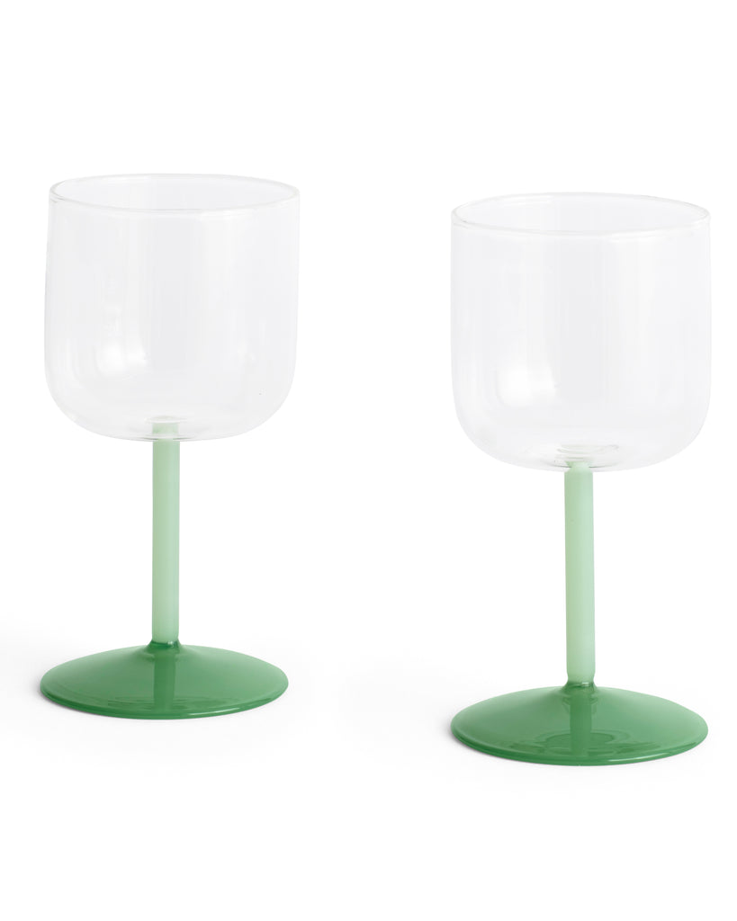Tint Wine Glass Set - Green