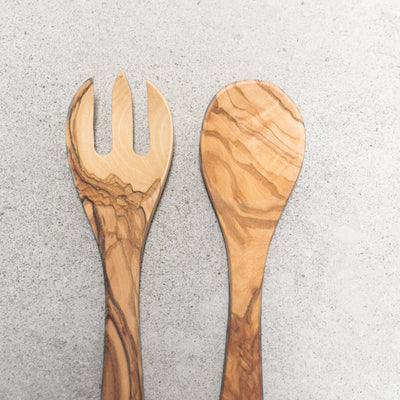 Olive Wood Salad Servers