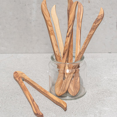 Olive Wood Spring Tongs