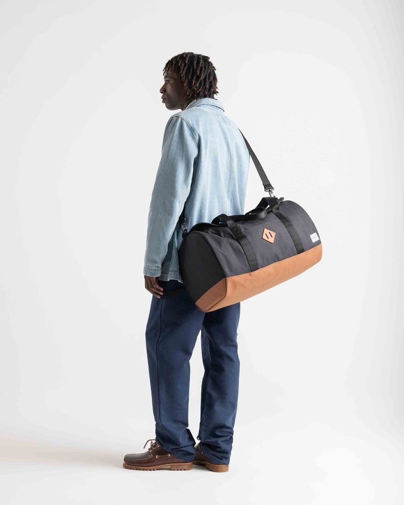 Heritage Duffle - Black & Saddle Brown