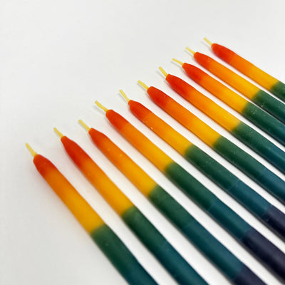 Rainbow Beeswax Birthday Candles
