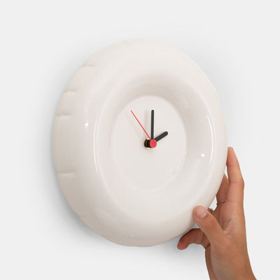 Ceramic Clock - Bone