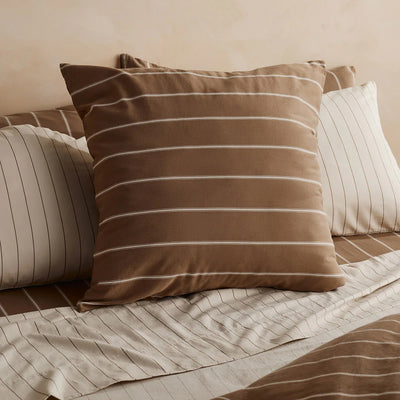 Caramel Stripe Pillowcases